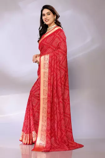 Silk embellished saree with blouse piece