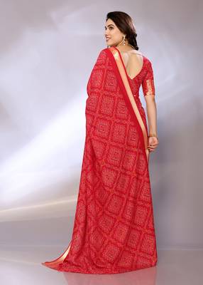 Silk embellished saree with blouse piece 3