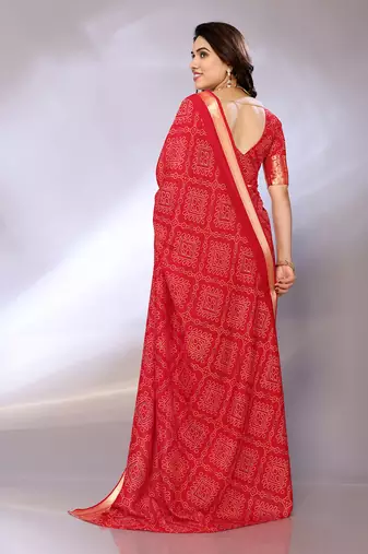 Silk embellished saree with blouse piece