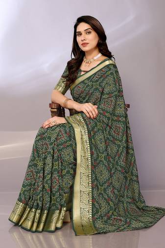 Silk embellished saree with blouse piece