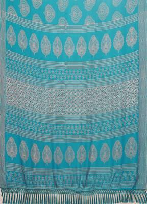 Chiffon floral saree with blouse piece 5