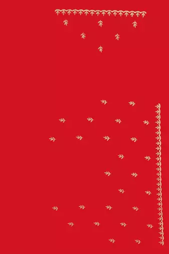 Designer red heavy zari embroidery border art silk saree