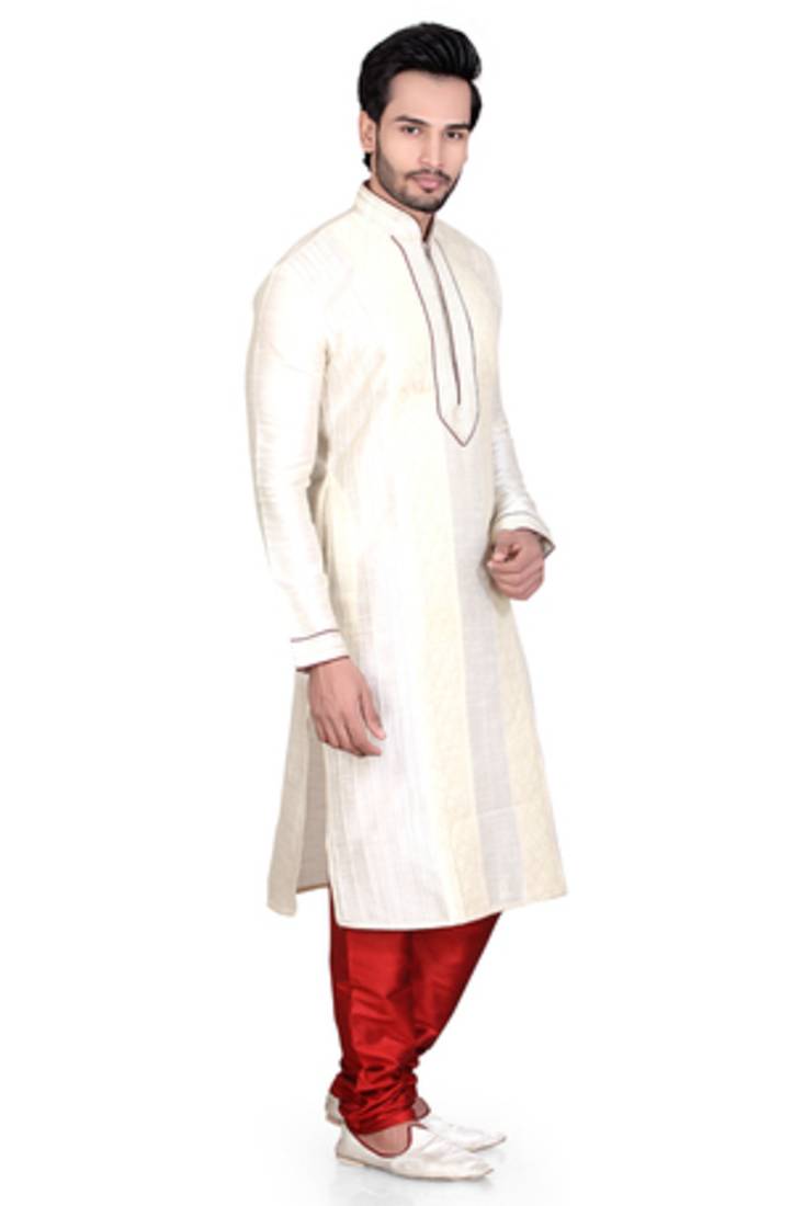 Cream Kurta Pyjama Sets