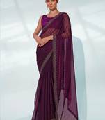 Embellished Beads And Stones Organza Saree