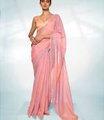 Embellished Beads And Stones Organza Saree