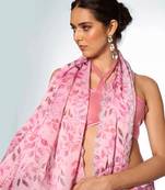 Printed Embellished Beads And Stones Satin Saree