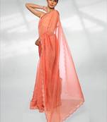 Embellished Beads And Stones Organza Saree