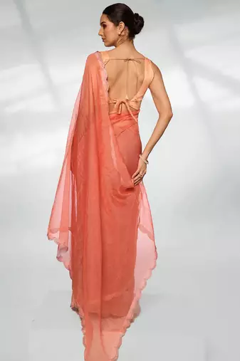 Embellished Beads And Stones Organza Saree