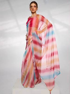 Striped Organza Saree 1