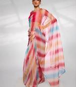 Striped Organza Saree