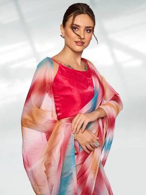 Striped Organza Saree 2