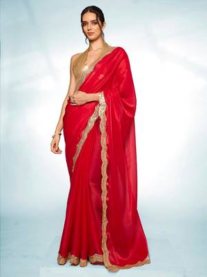 Embellished Sequinned Organza Saree 1