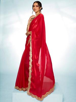 Embellished Sequinned Organza Saree 5