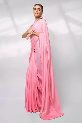 Embellished Satin Saree