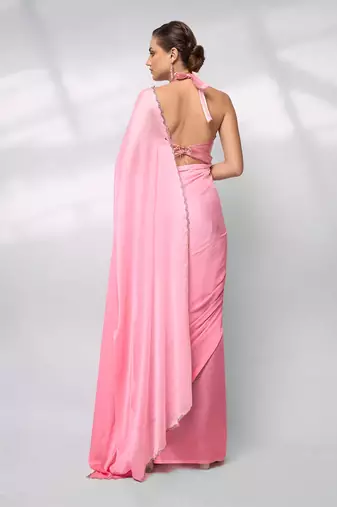 Embellished Satin Saree