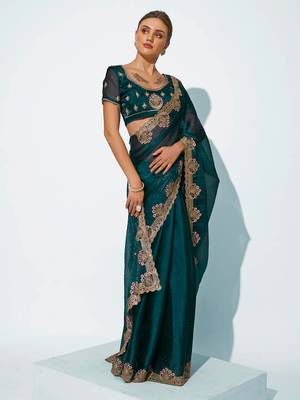 Embroidered Embellished Saree 1