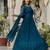 Dark Blue Santoon Anarkali Dress 3 pieces Salwar Kameez set