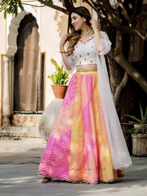 Fascinating Black Digital Print With Pearl Resham And Zari Embroidered Art-Silk Designer Lehenga Choli For Bride 5
