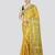 Pinkloom women's yellow pure silk kantha work saree with running blouse piece