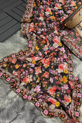 Print Designer Party Wear Work Saree 