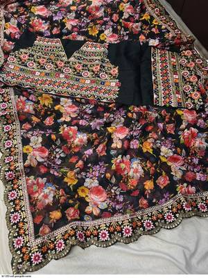 Print Designer Party Wear Work Saree  7