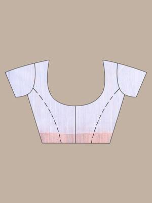 Off white cotton saree with zari borders 5