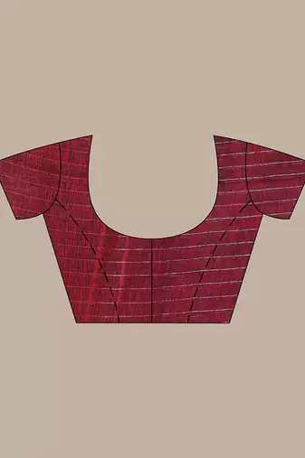 Maroon checkbox designs soft saree with zari borders