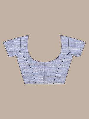 Grey checkbox designs soft saree with zari borders 5