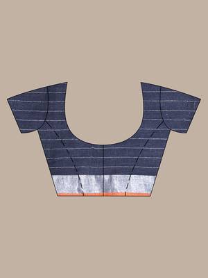 Black checkbox designs soft saree with zari borders 5