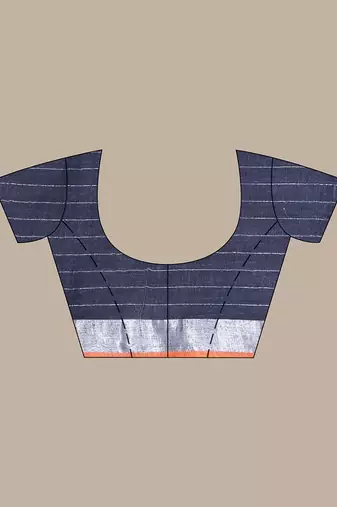 Black checkbox designs soft saree with zari borders