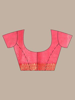 Beige muslin saree with zari woven nakshi borders 5
