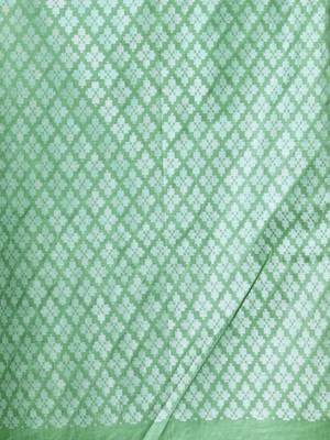 Off white silk soft saree with stripes pattern 4
