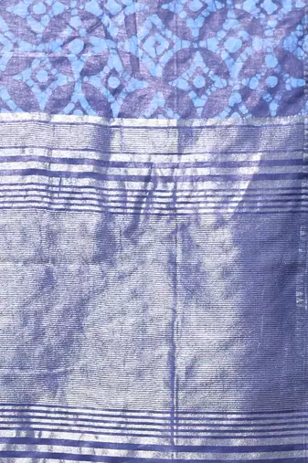 Navy blue silk soft saree with zari borders
