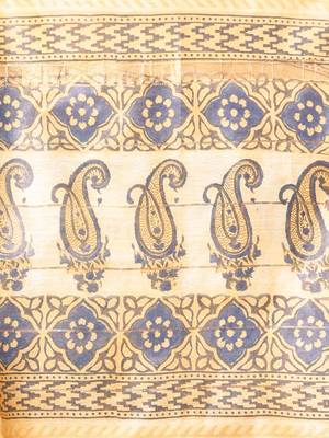 Yellow printed silk soft saree with printed borders 4