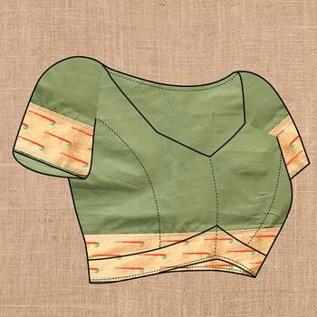 Mahendi Green Color Faux Banarasi Silk Saree With Paithani Rich Weaved Pallu And Blouse 5