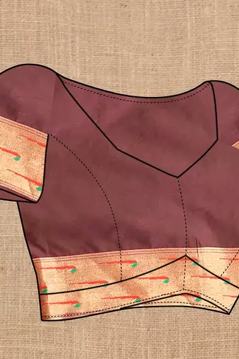 Cofee Color Faux Banarasi Silk Saree With Paithani Rich Weaved Pallu And Blouse