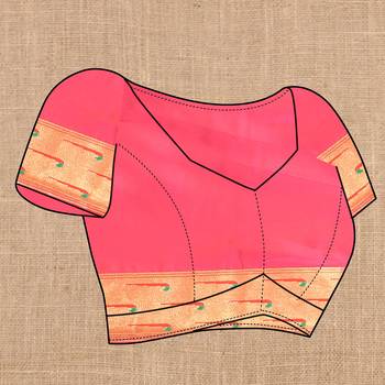 Shyam Pink Color Faux Banarasi Silk Saree With Paithani Rich Weaved Pallu And Blouse 5