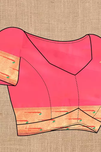 Shyam Pink Color Faux Banarasi Silk Saree With Paithani Rich Weaved Pallu And Blouse