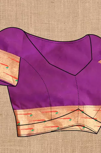 Wine Color Faux Banarasi Silk Saree With Paithani Rich Weaved Pallu And Blouse