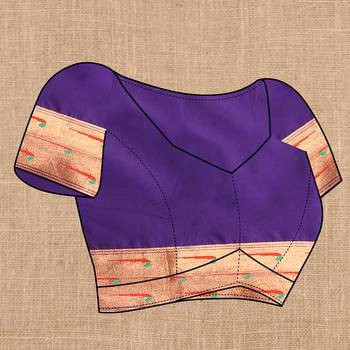 Purple Color Faux Banarasi Silk Saree With Paithani Rich Weaved Pallu And Blouse 5