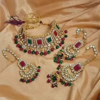 Kundan choker necklace set 2
