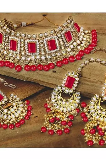 Kundan choker necklace set