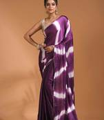 Purple tai dai saree