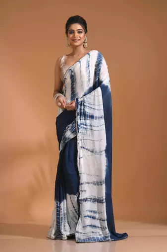 Light multicolour tai dai saree