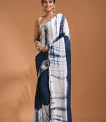 Light multicolour tai dai saree