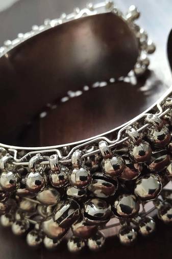 Ghungroo kada cuff navratri bangle ethnic jewelry adjustable kadas bangle for women nav ratri jewellery wraparound cuffs