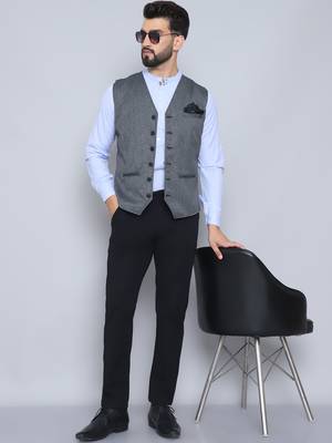 Waistcoat with welt pockets 1
