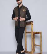 Nehru jacket with welt pockets