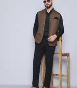 Nehru jacket with welt pockets