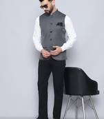 Nehru jacket with welt pockets